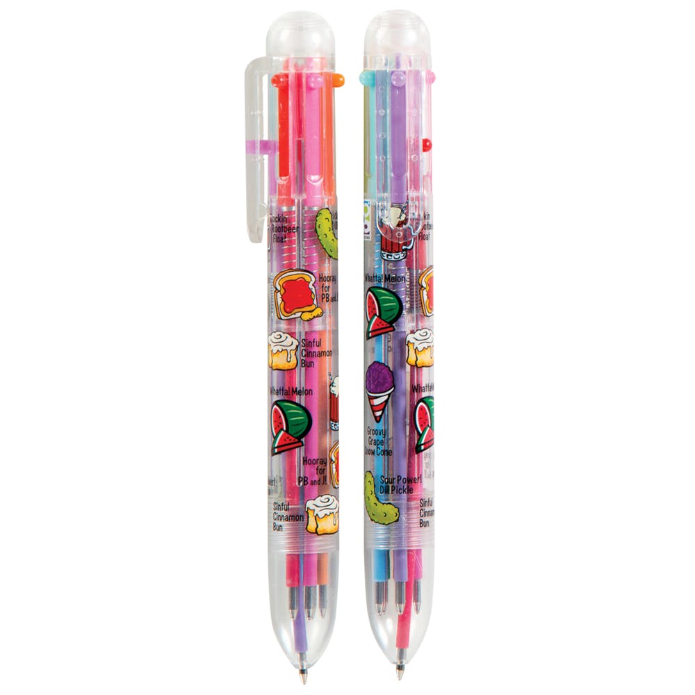 Scent-sibles Ballpoint Pens - 6 Scents and Ink Colors in 1 2