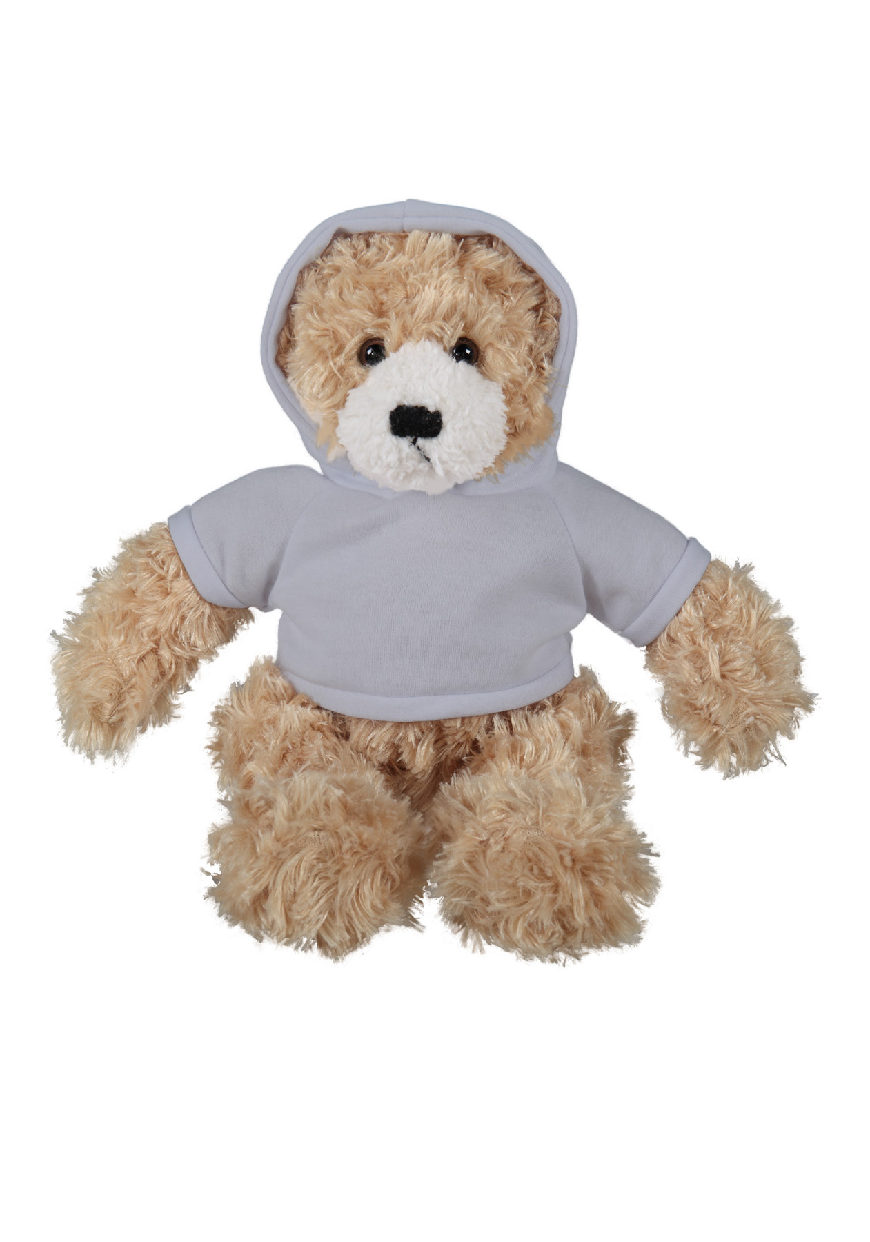 soft plush Beige Brandon Bear  with hoodie 10