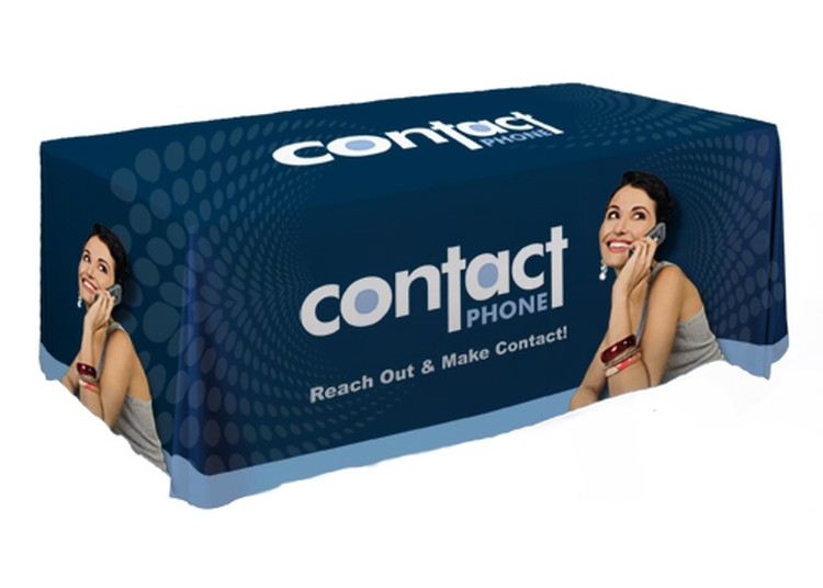 Open Back All-Over / Multi-location Dye Sublimated 6' table cover