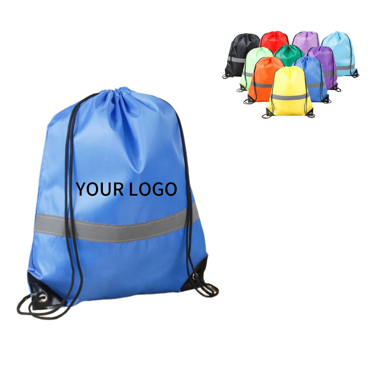 Vibrant Neon Drawstring Bag for Sports and Travel 3