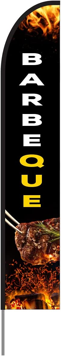 Barbeque Flag Kit 15' Feet Feather Flag Sign Outdoor Banner 1