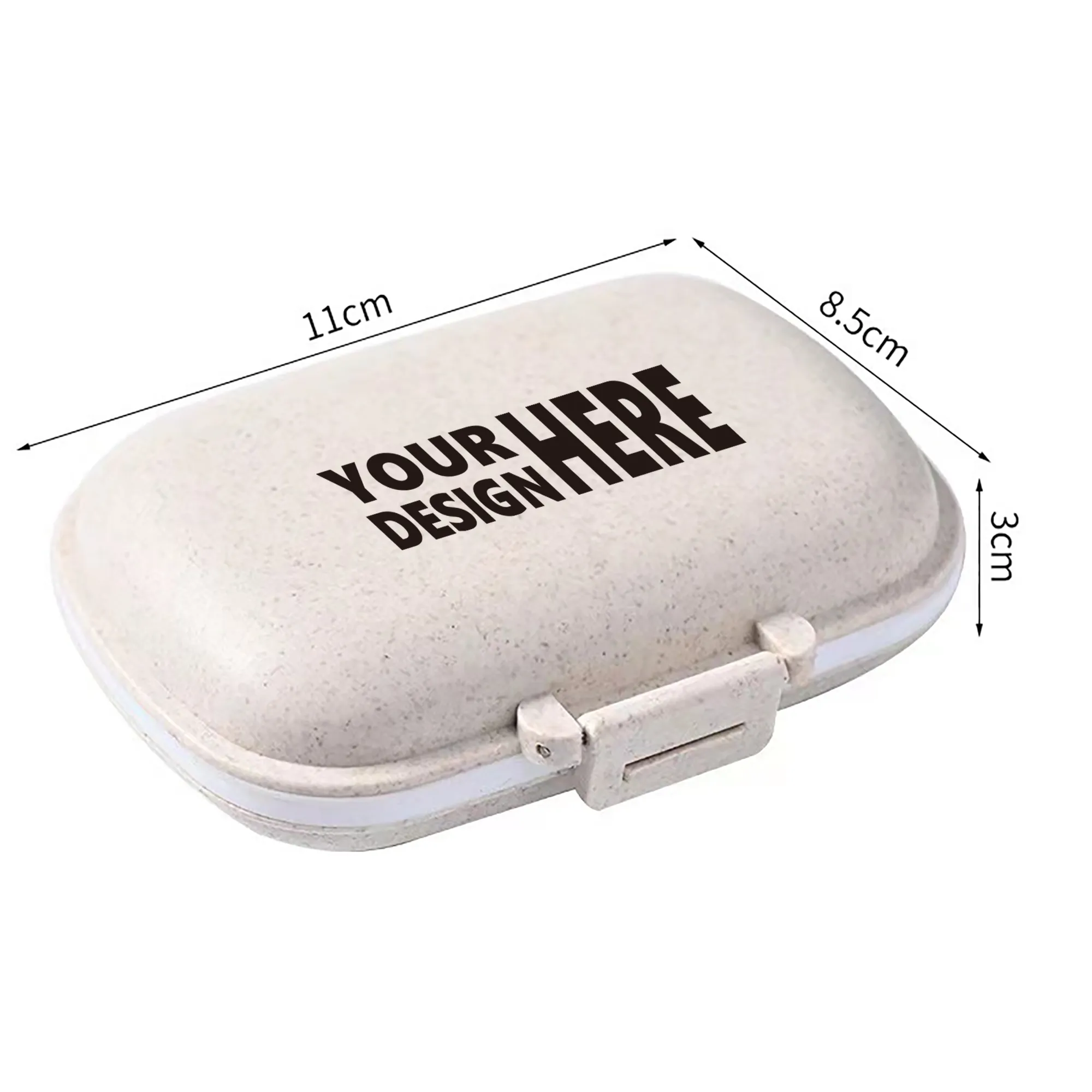 4.4"x3.4"x1.2" 8 Compartments Storage Pill Box 5