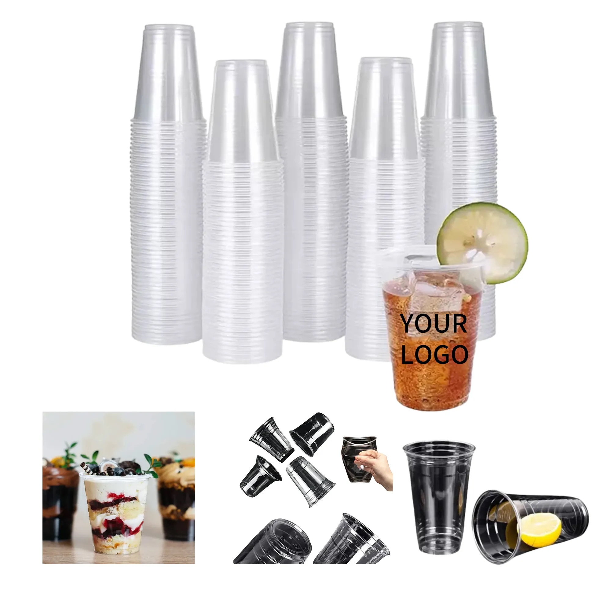 12oz Clear Party Cup with Custom Print 2