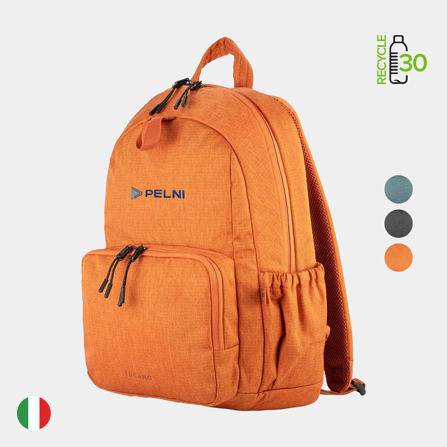 TUCANO® - Italy BIT Recycled Military Style Business Backpack 10