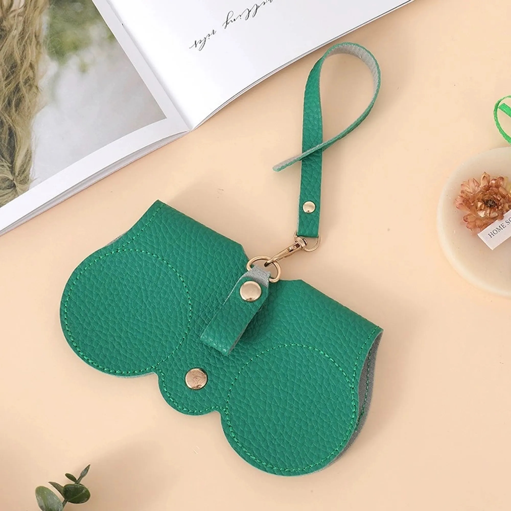 Portable PU Glasses Bag With Lanyard 5