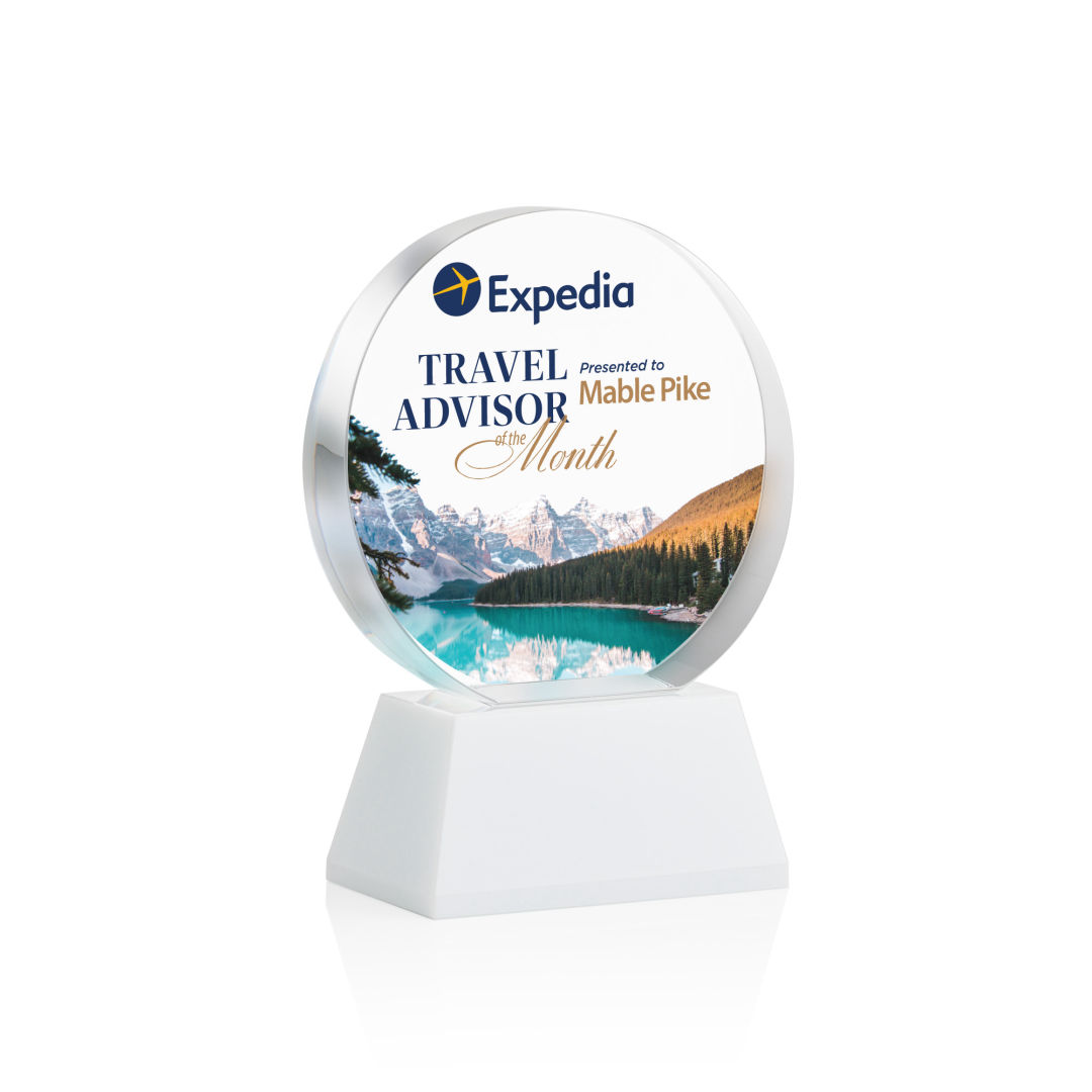 Glenwood Vividprint™ Award on Base - White 9