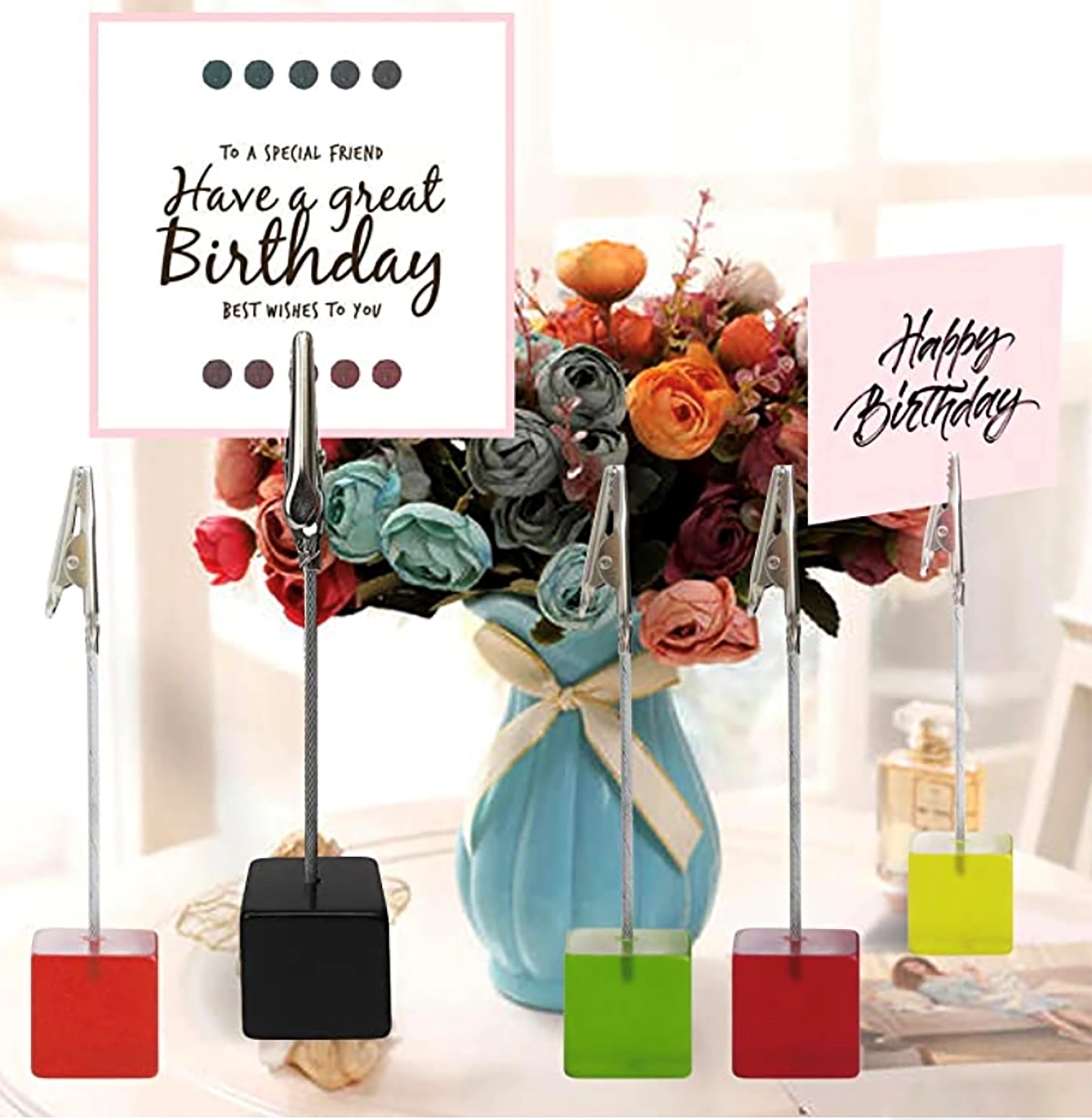 Desk Memo Card Clip Holder 5