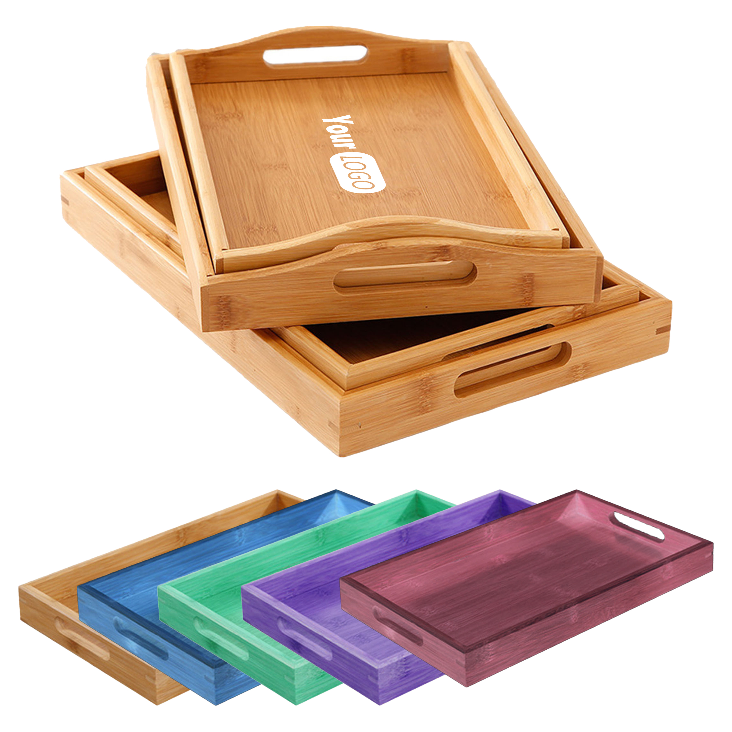 Wood Classic Rectangular Tea Tray ?C Versatile And Stylish 2