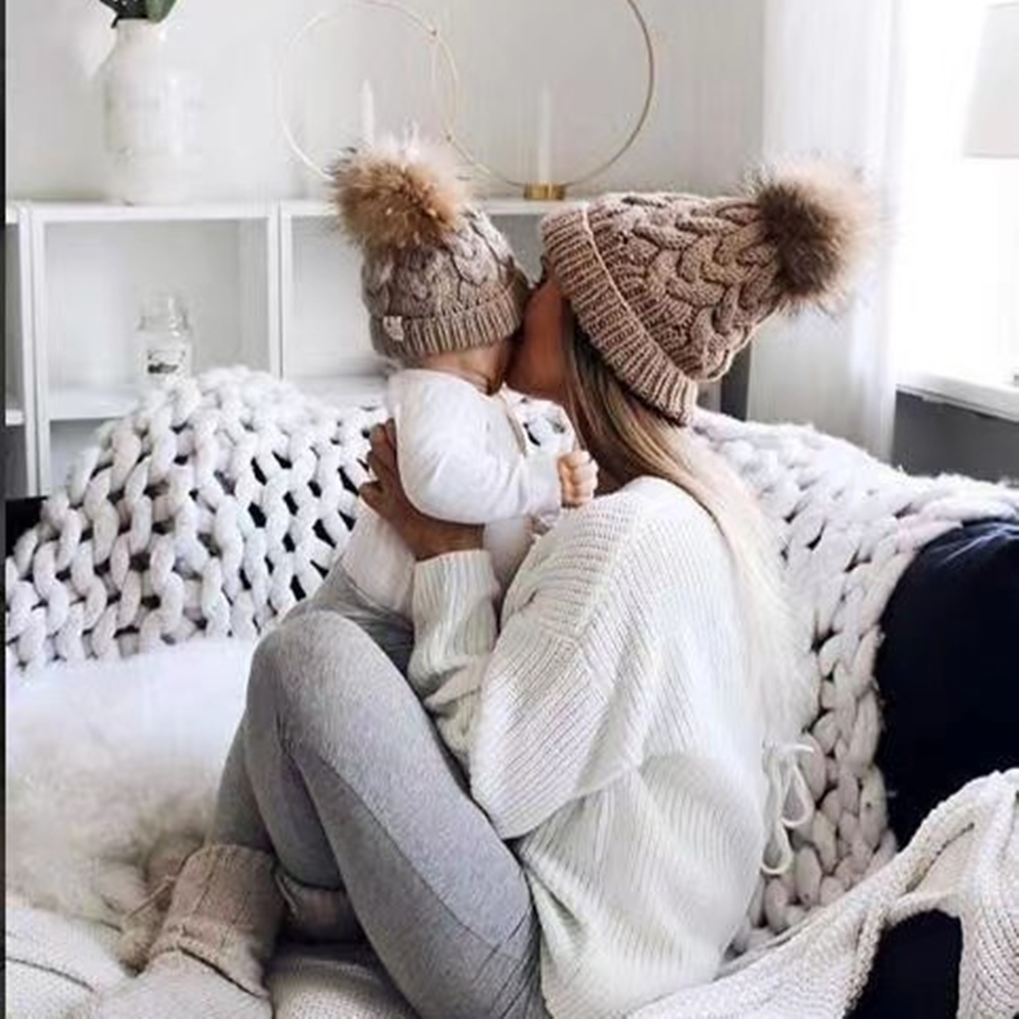 Ribbed Beanie Crossed Cap 3