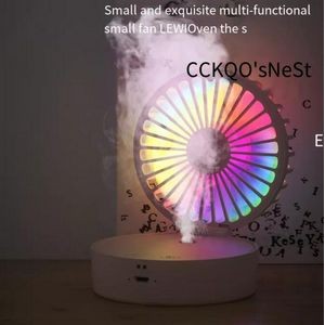 Handheld Spray Humidifier Glowing Usb Fan 5