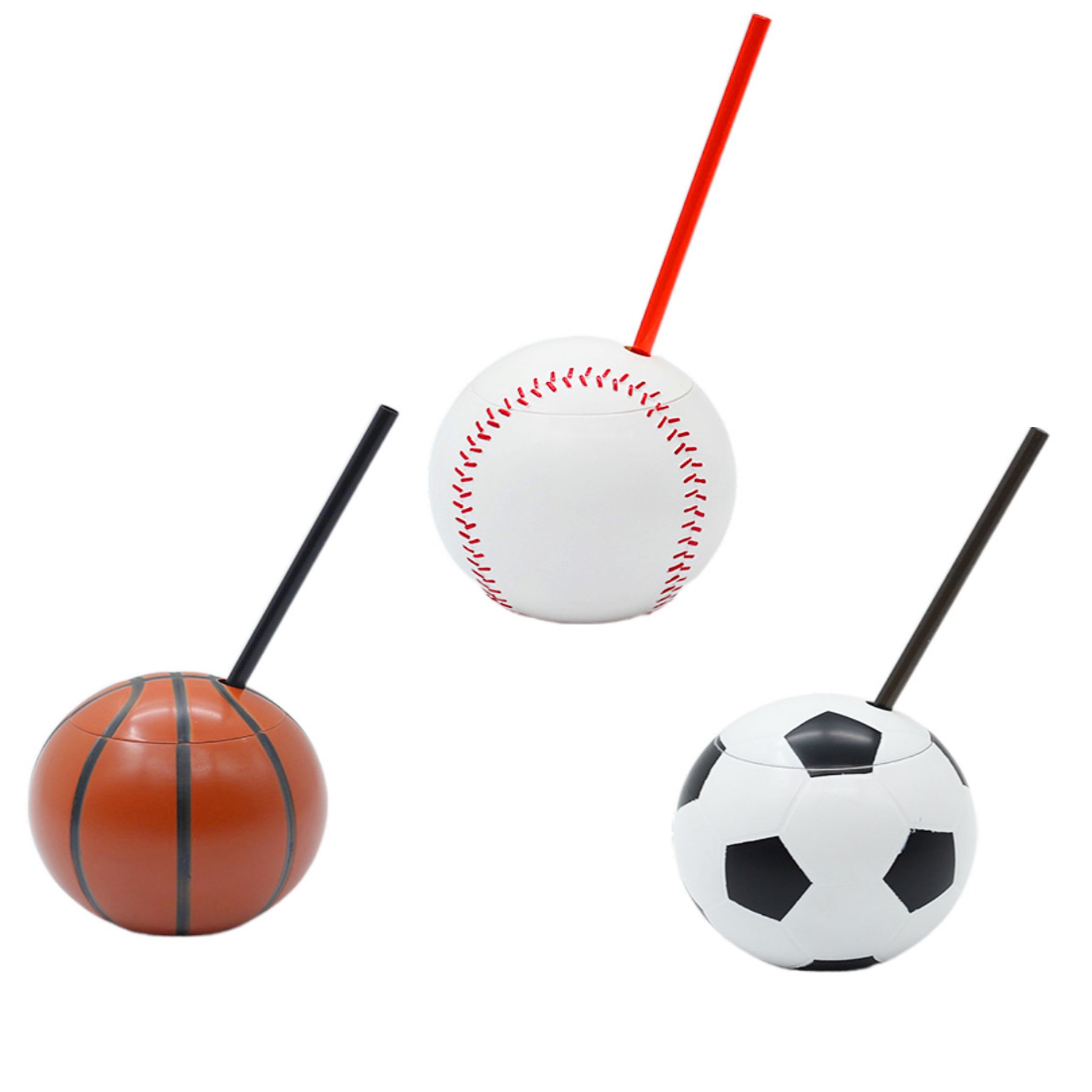 Round Sport Soccer Straw Cup (direct import) 2