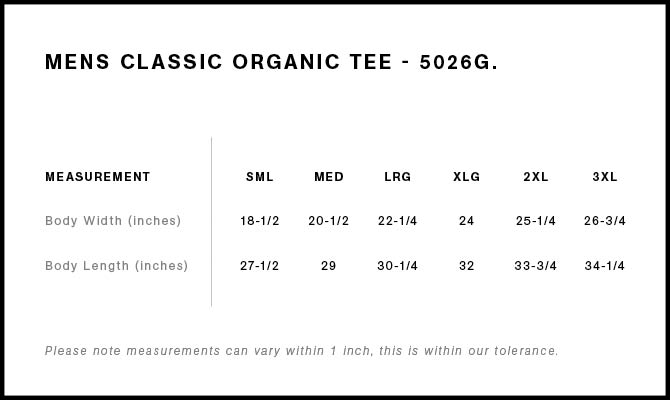 Classic Organic Tee | 5026G 20