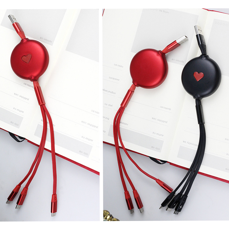 High Quality 3.5A Fast Charger USB Cable with 3 in 1 2