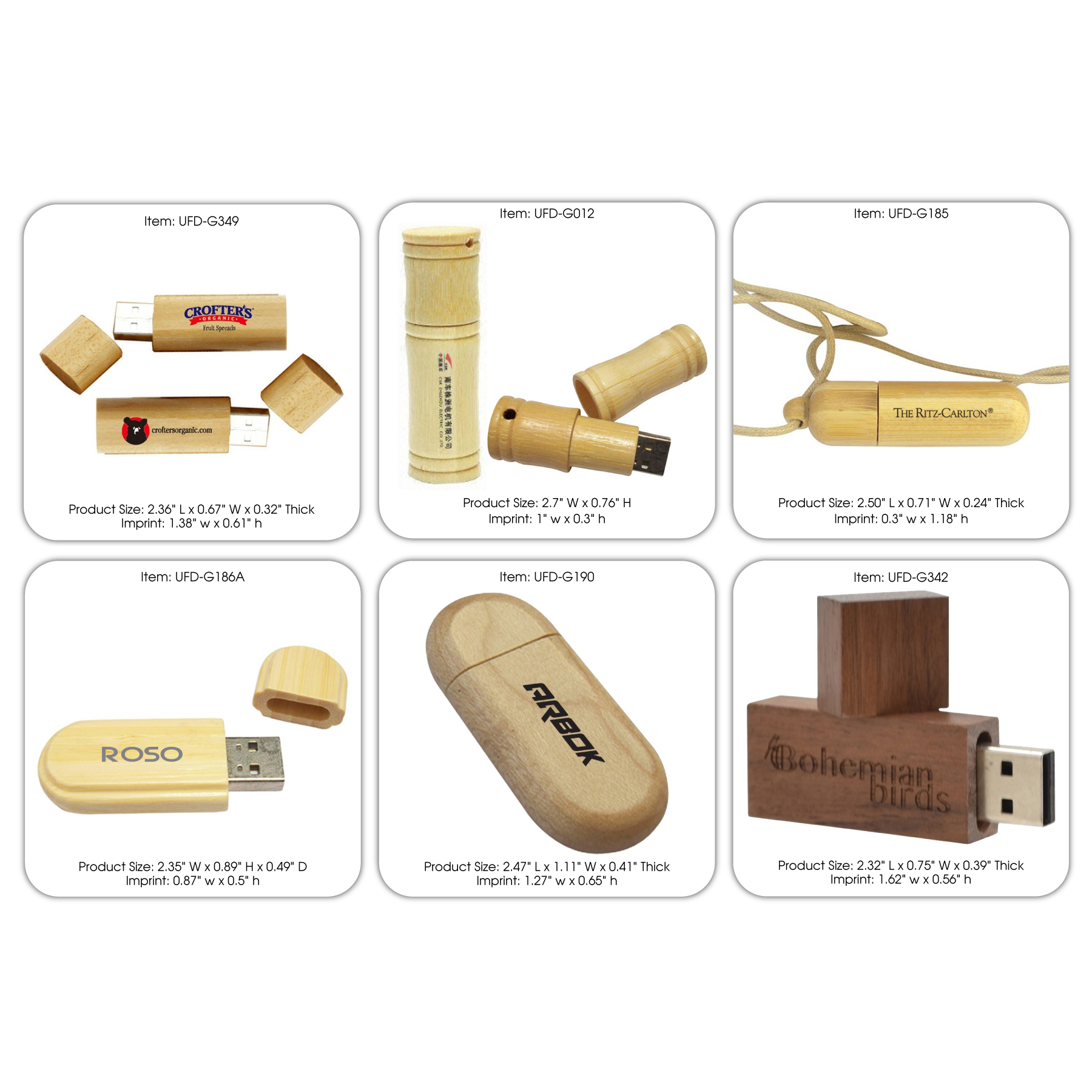 Eco friendly Bamboo or Wooden USB Drive in Various Shapes 8