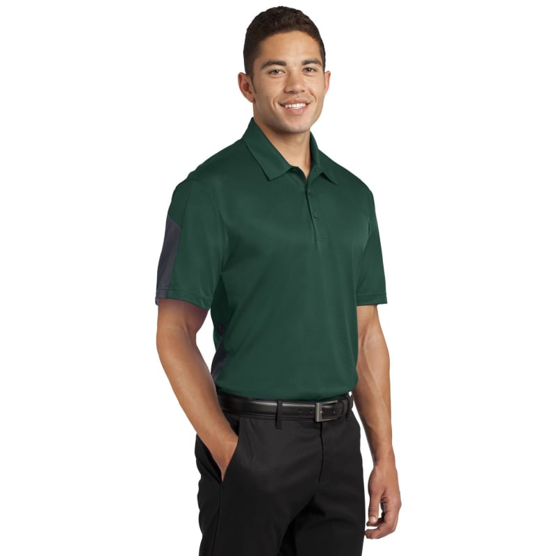 Sport-Tek PosiCharge Active Textured Colorblock Polo. 8