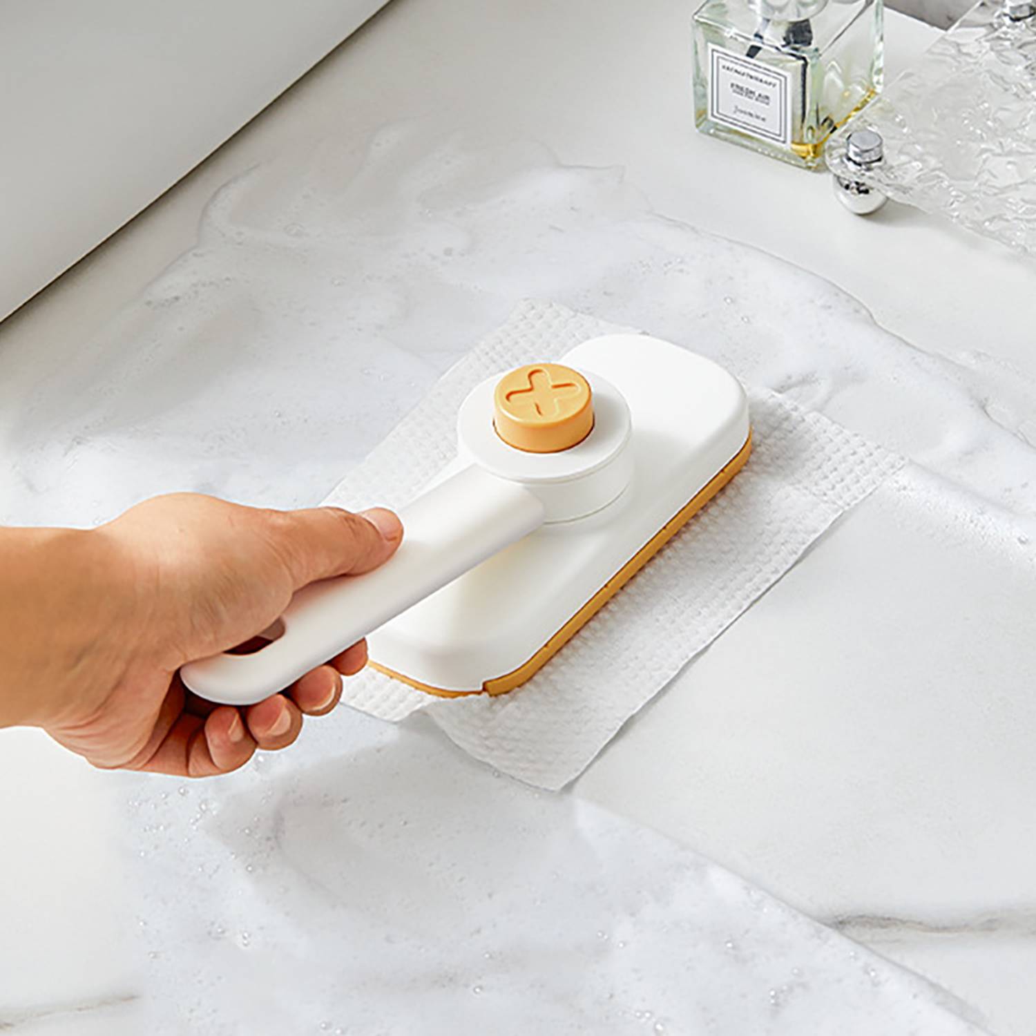 Removable Cloth And Rotatable Handle Cleaning Brush 2