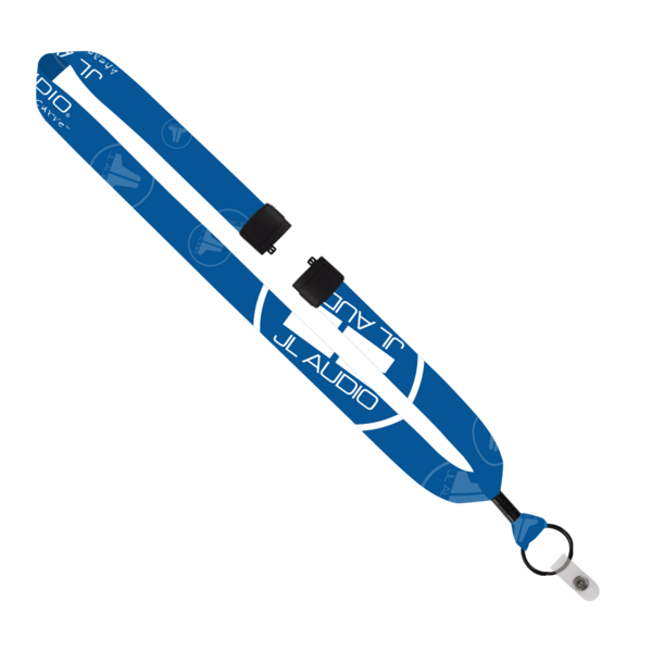 1" Dye-Sublimated Lanyard with Metal Crimp & Metal Split-Ring 5