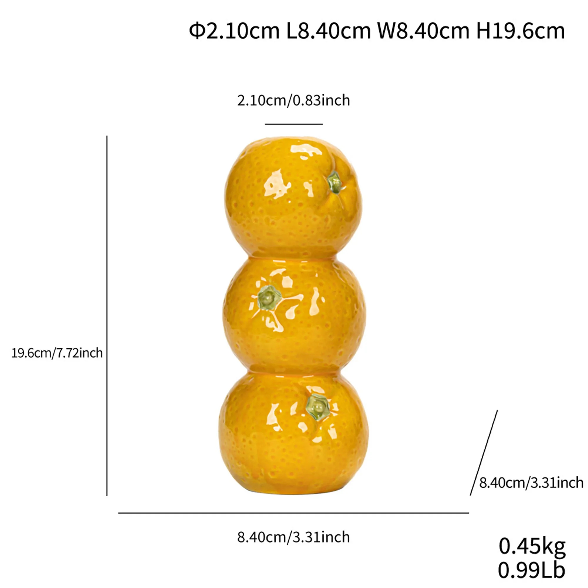 Trendy Fruit-Shaped Ceramic Vase Set Minimalist Home Decor 1