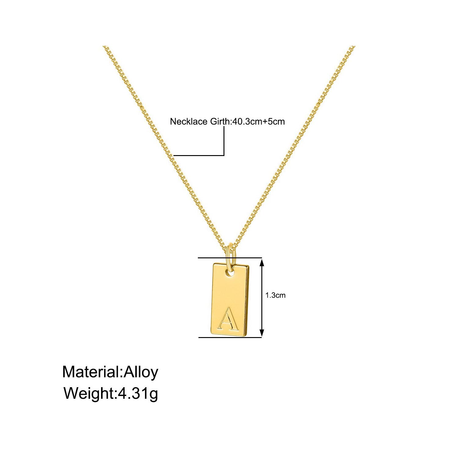 26 English Letter Alloy Necklace 4