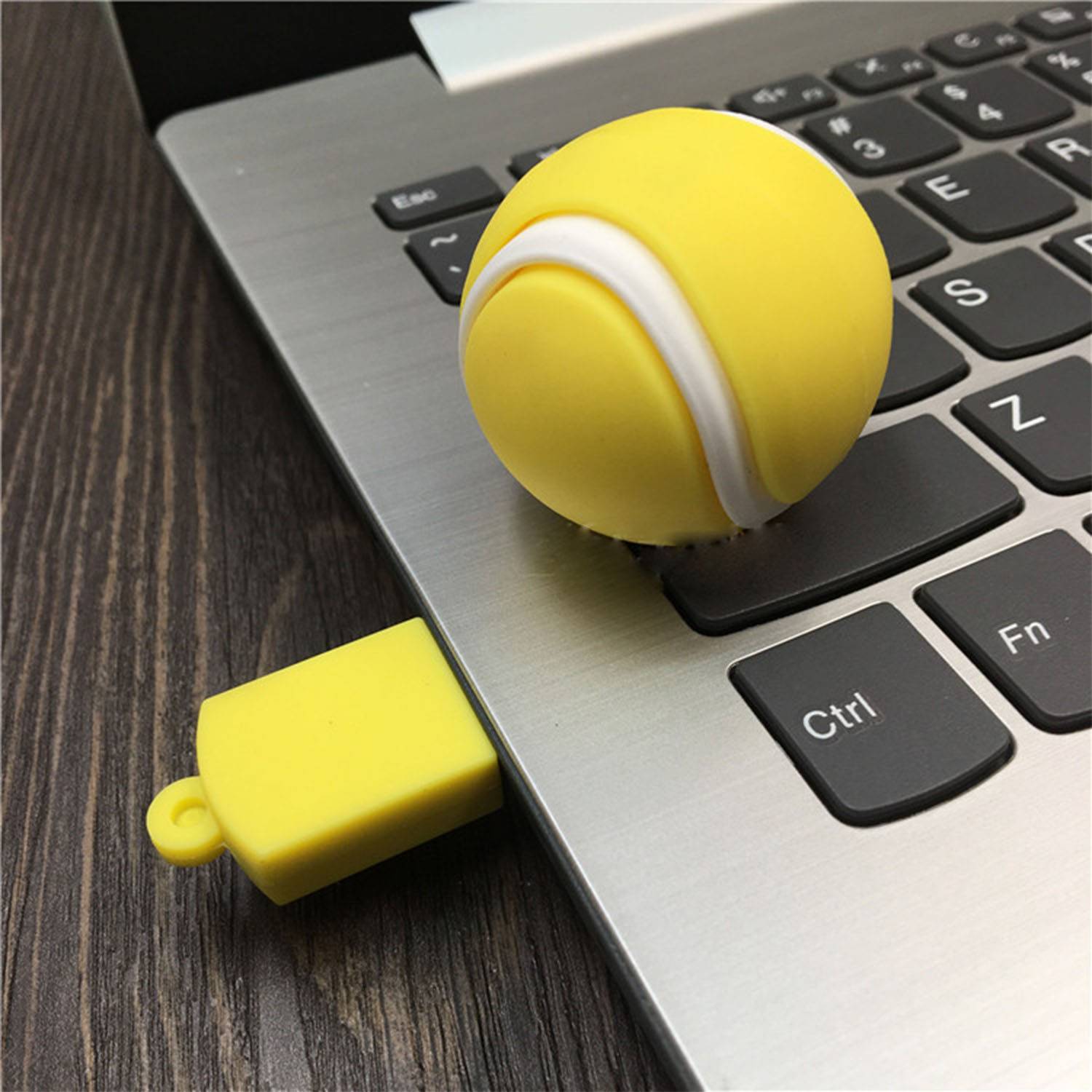 PVC spherical creative cartoon tennis U-disk 64GB 2