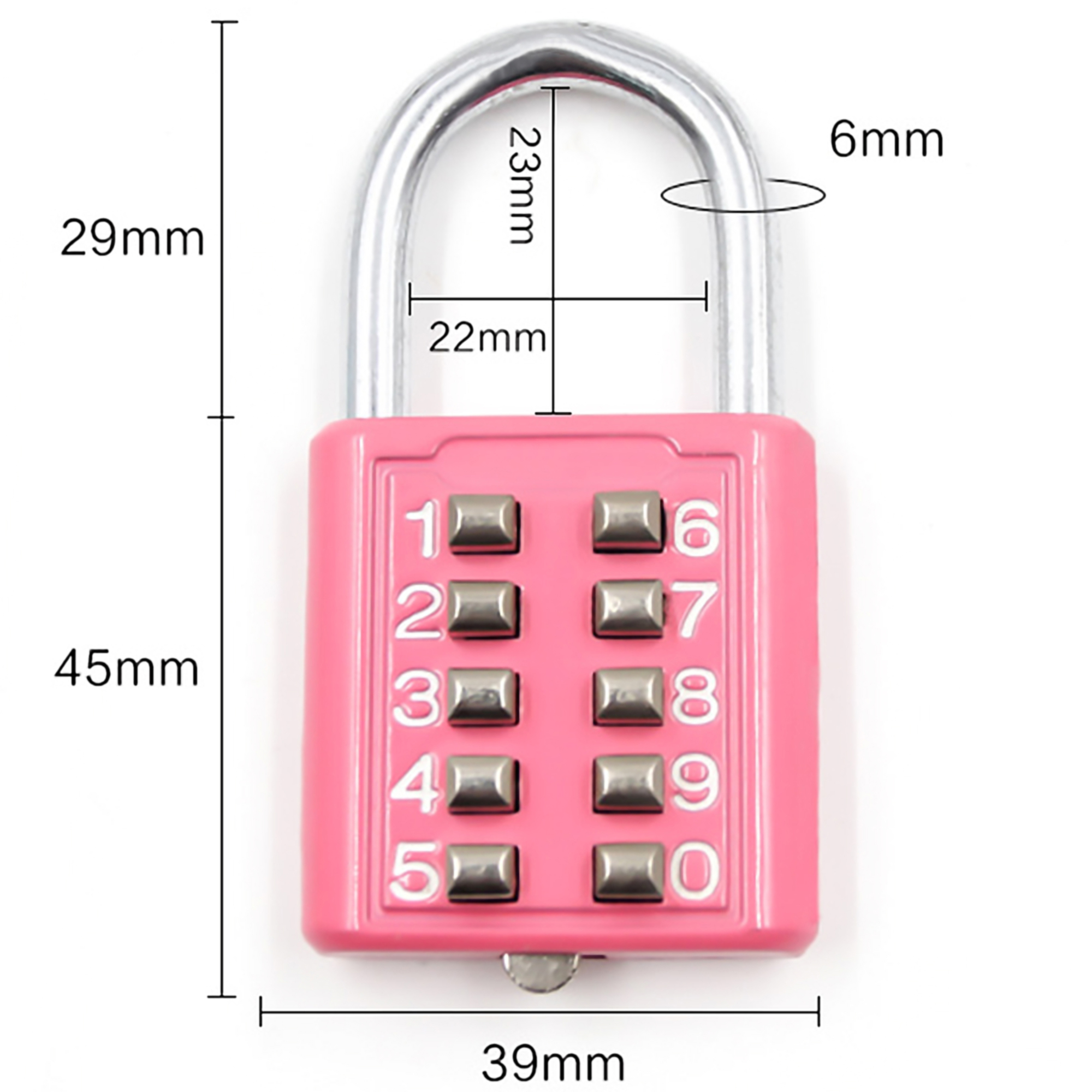 Alloy Button Combination Lock 2