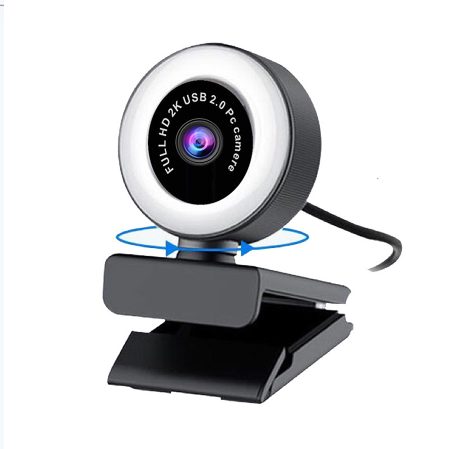 Microphone LED Ring Light Webcam 3