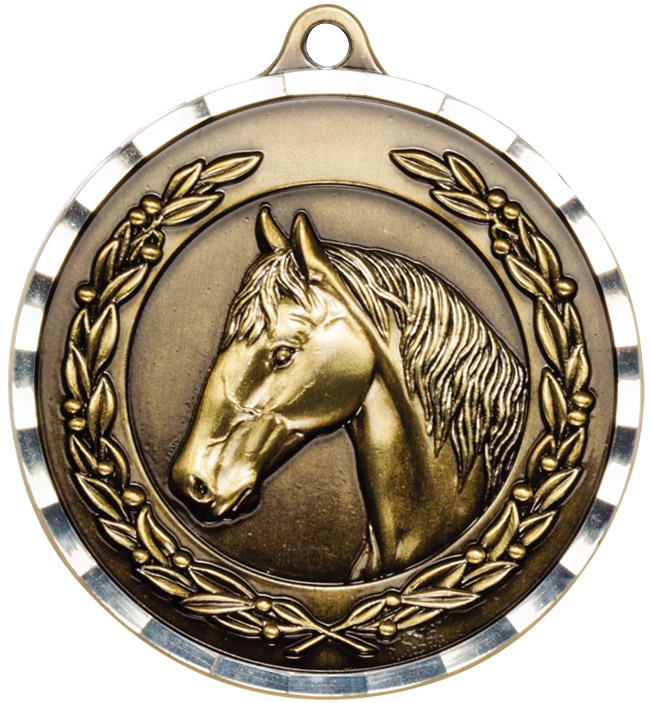 2" Horse Diamond Cut Medal 2
