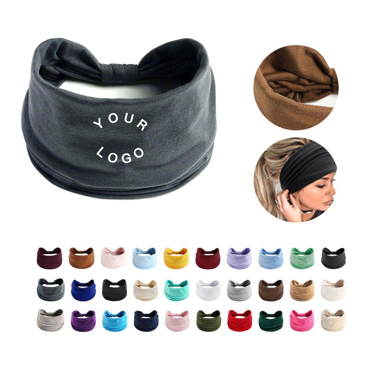 Polyester Spandex Hairband for Gym and Sports 6