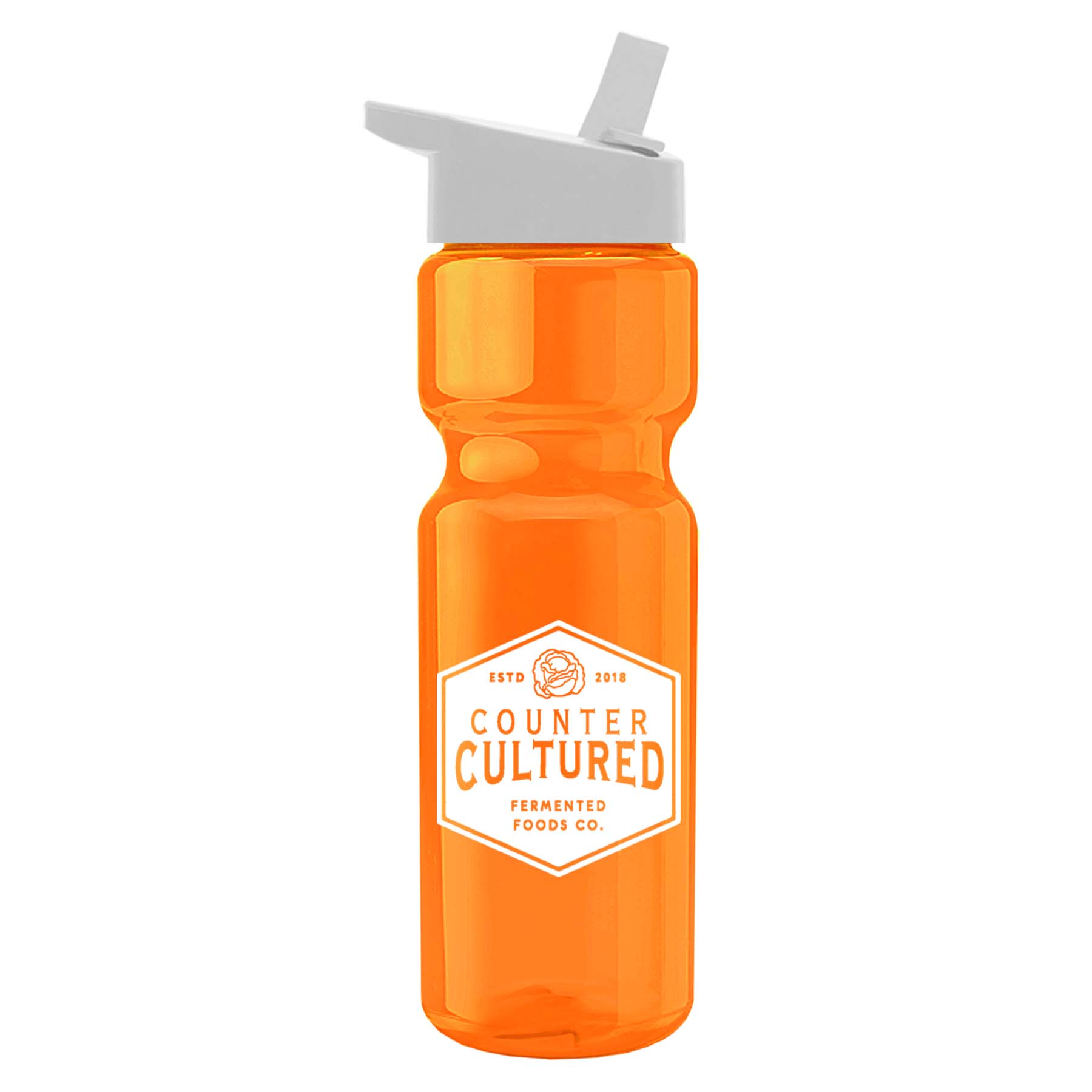 Champion - 28 oz. Transparent Bottle with Flip Straw Lid 20