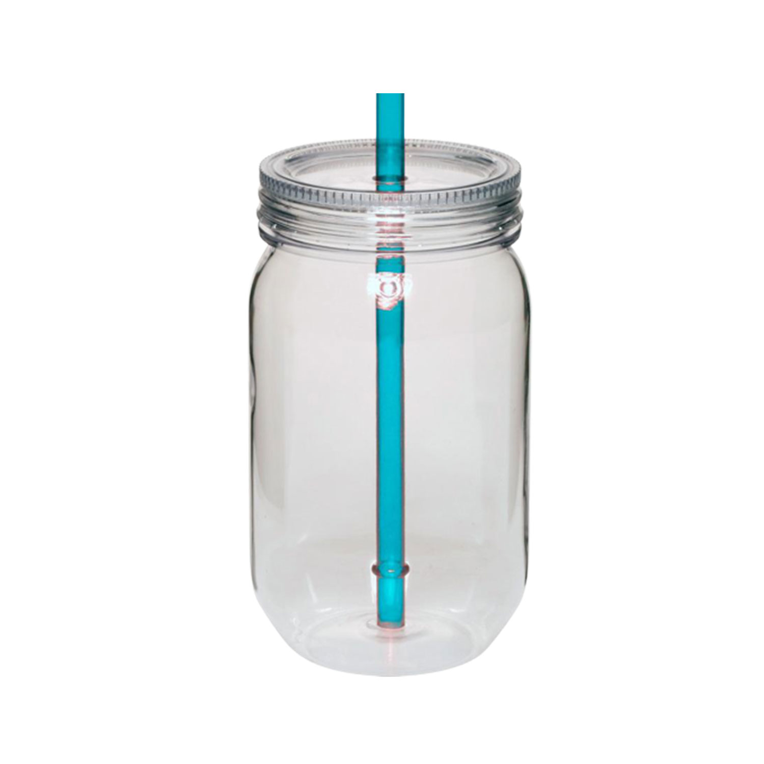 Plastic Mason Jar with Straw, 24 oz. 6