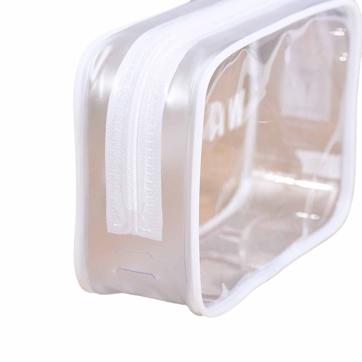 Large capacity makeup clear pvc travel toiletry bag 3