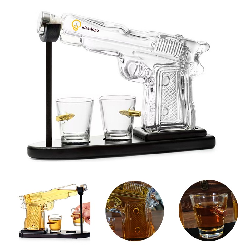 10 Oz Whiskey Gun Decanter Set 2