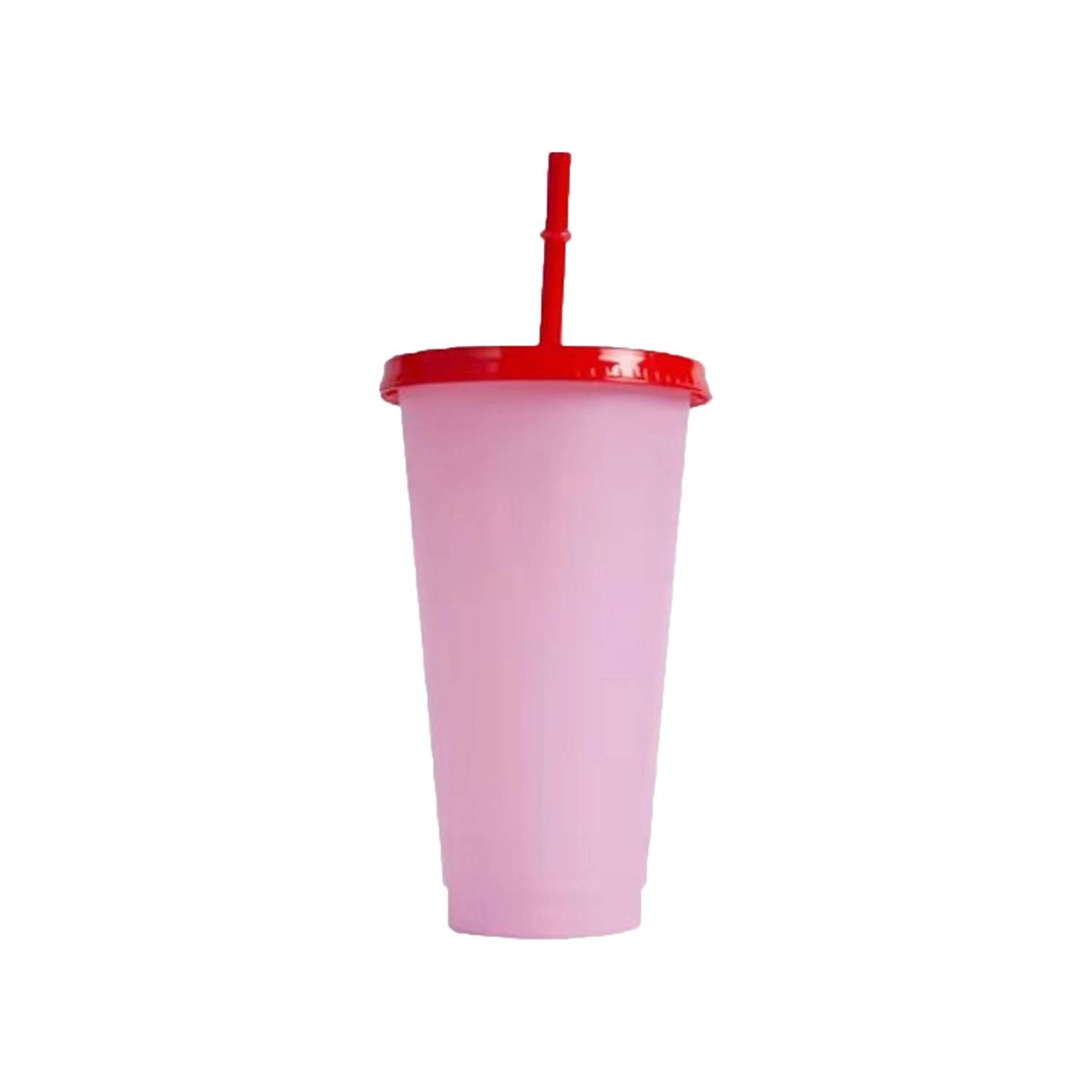 Plastic Color Changing Beverage Cups With Straw 3