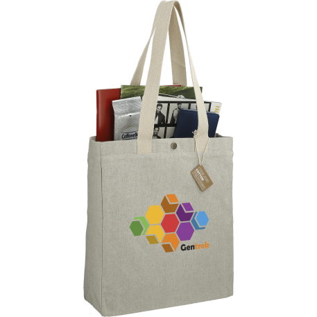 Repose 10oz Recycled Cotton Box Tote w/Snap 85