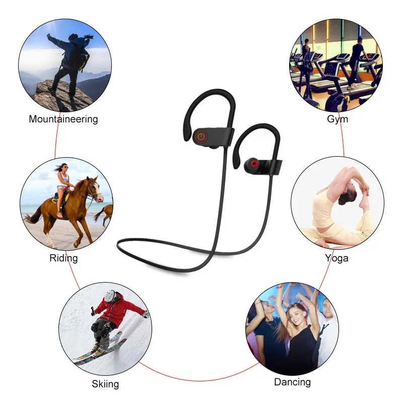 Best Wireless Sports Earbuds w/Mic IPX4 Waterproof 7