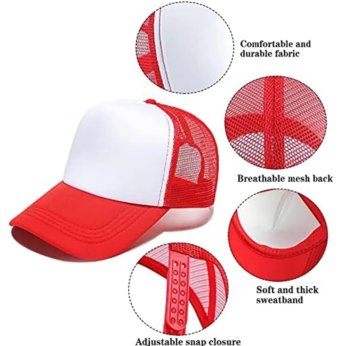 Unisex Mesh Baseball Cap Polyester Trucker Hat 2