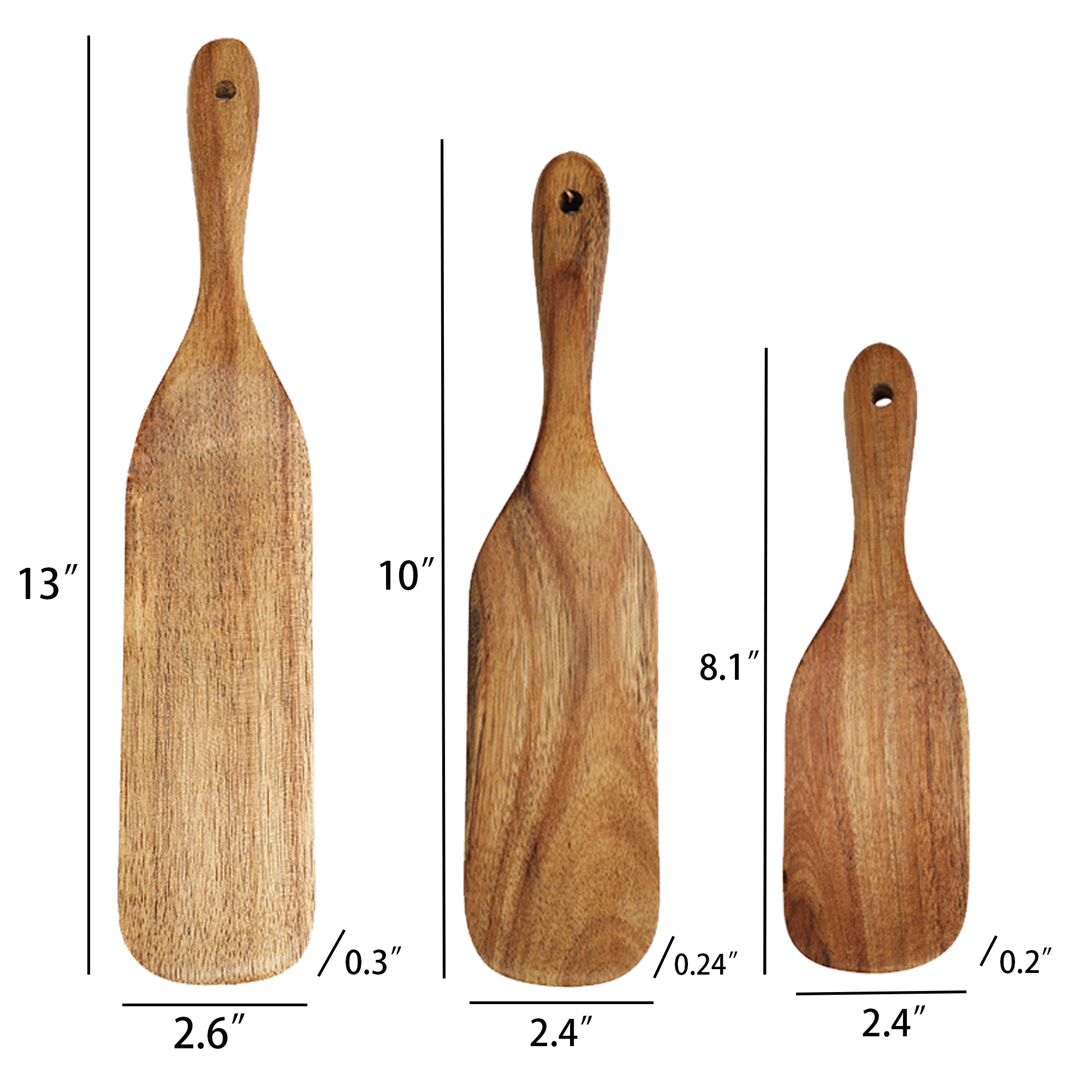 5 Piece Teak Spatula Set for Cooking and Baking 2