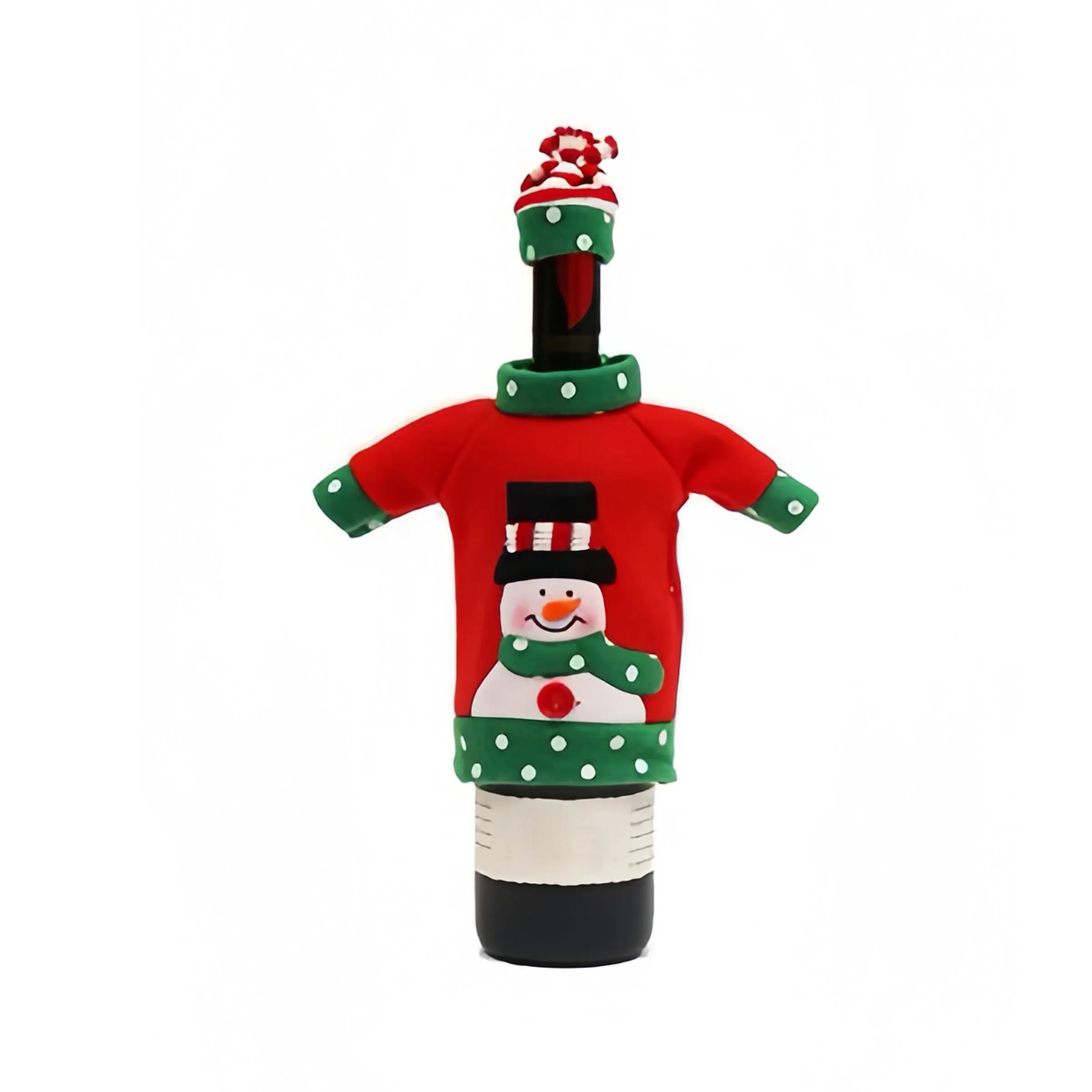 Polyester Christmas Decorative Wine Bottle Cover 3