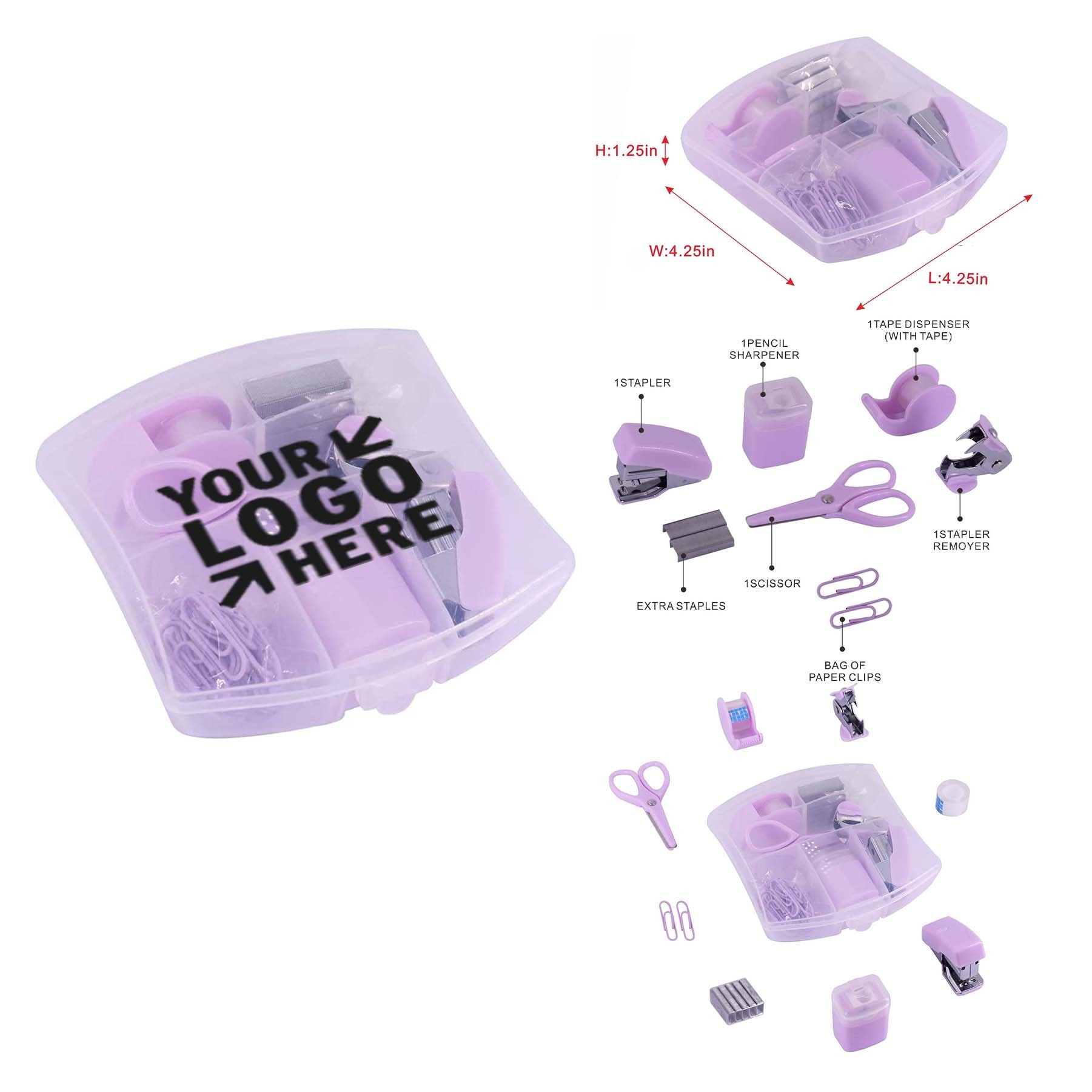 Purple Mini Office Supply Kits 3
