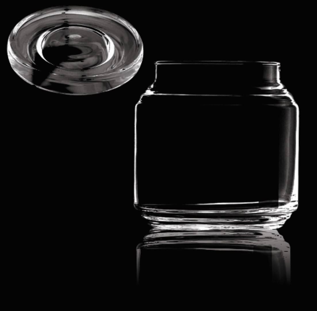 16 Oz. Round Glass Candy Jar w/Lid