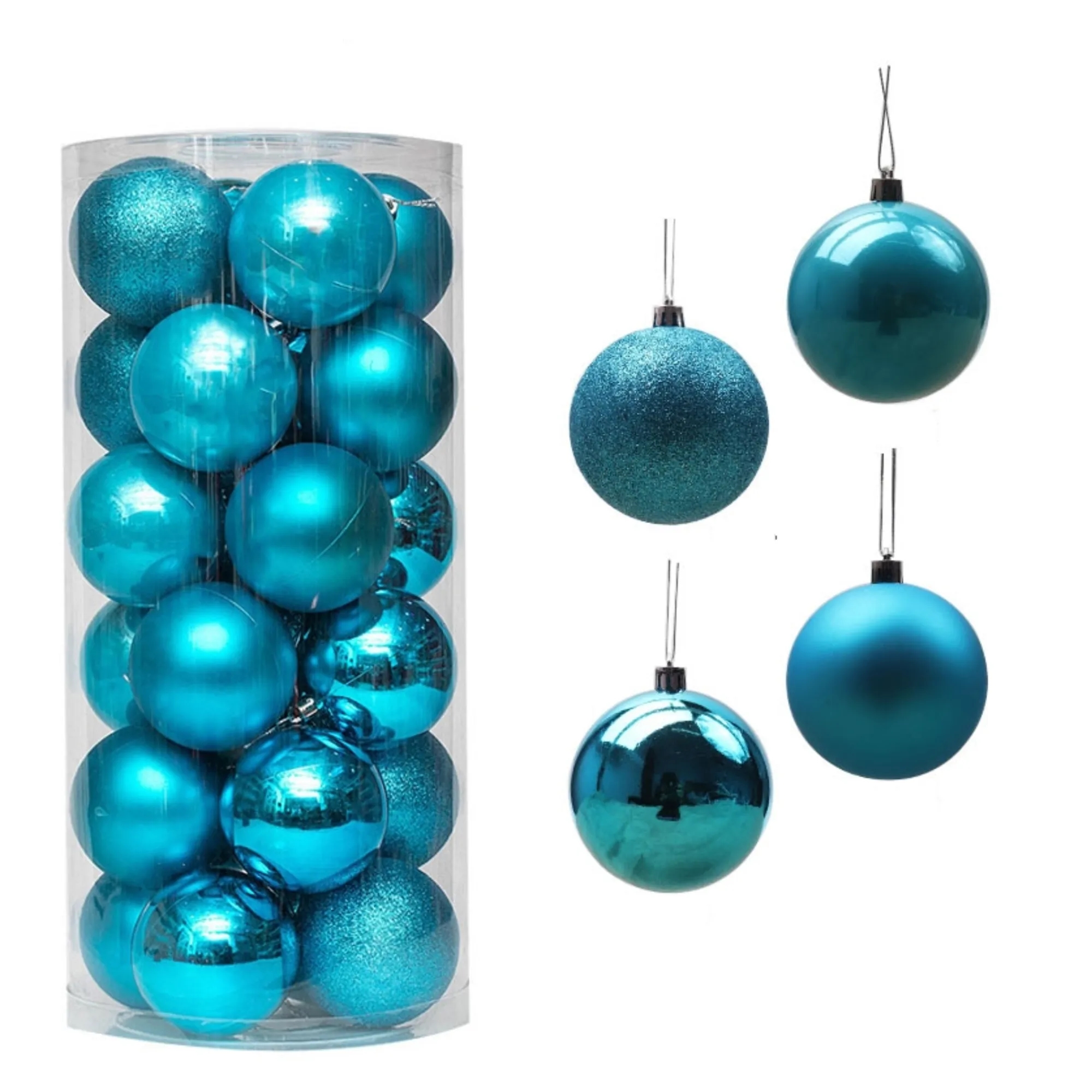 24PCS 1.57" Christmas Ball Ornaments for Decorations 5