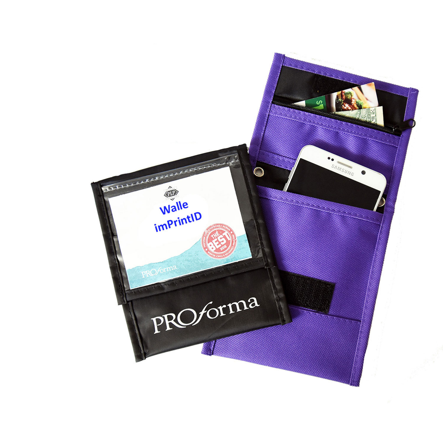 POLYESTER FRONT FLAP POCKET NECK WALLET WITH SIX POCKETS 1