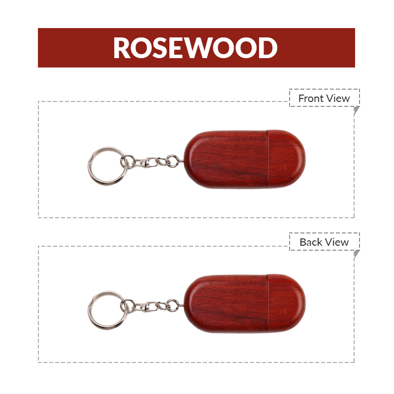 Wooden Racetrack USB Flash Drive with Keyring 14