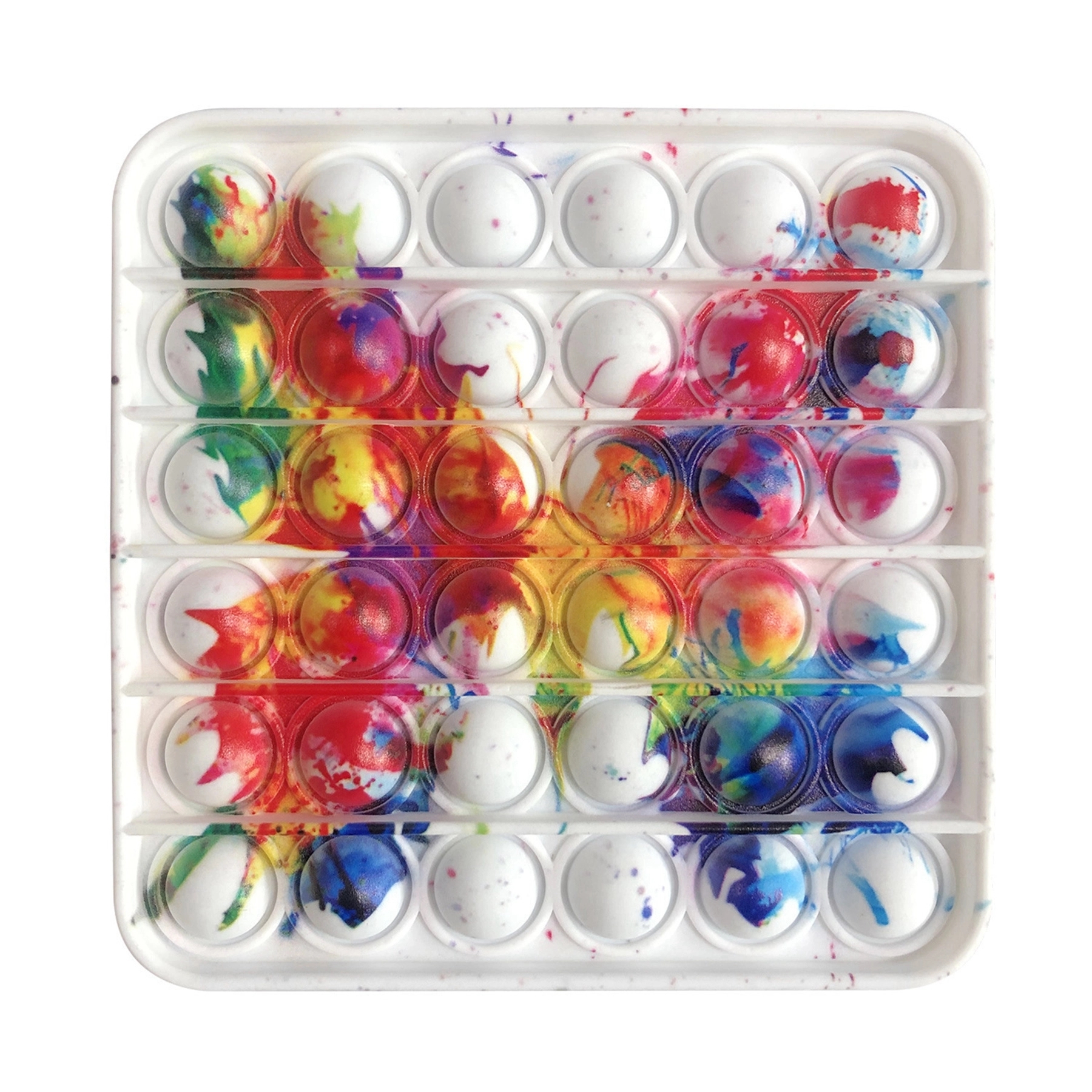 Square Full Color Print Push Pop Bubble Fidget Toy 14