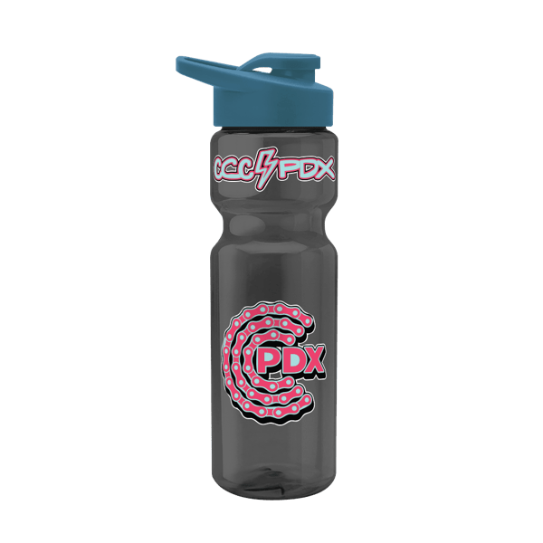 Blazer 28oz Transparent Bike Bottle w/Drink-thru Lid 39