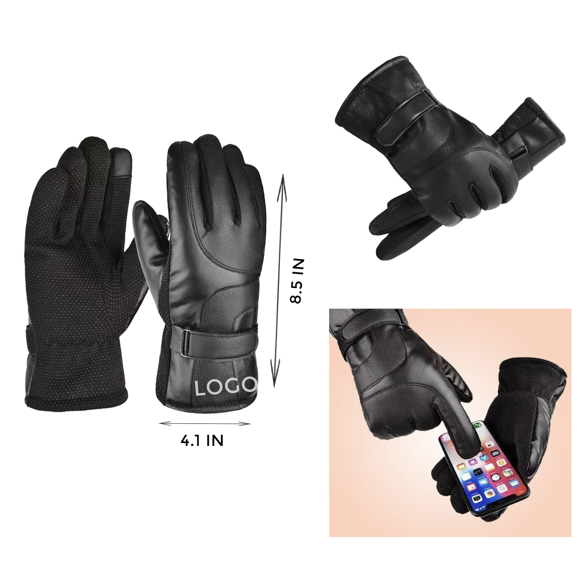 MOQ 10 PCS Stylish Leather Motorcycle Gloves 2