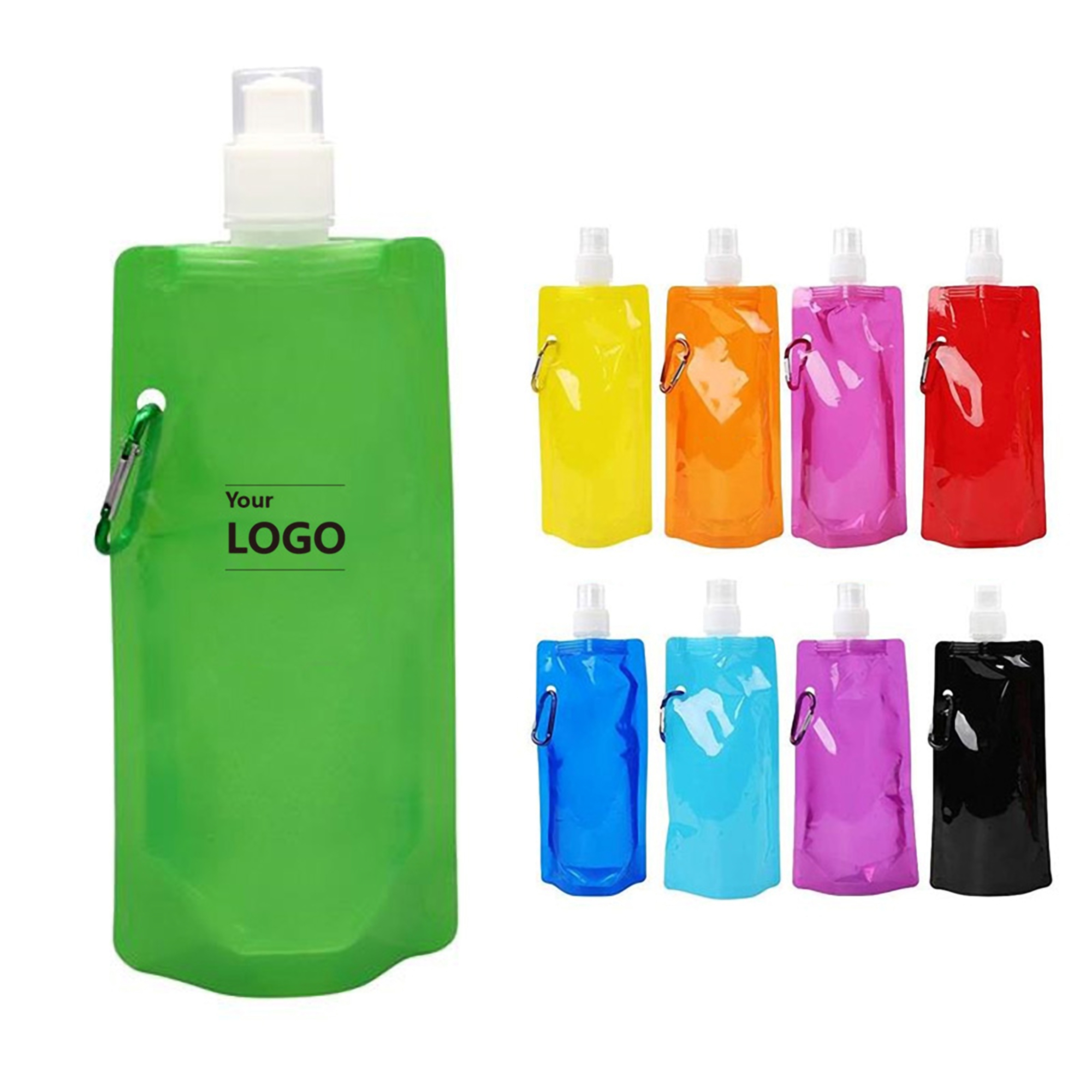 16 Oz PE Flat Water Bottle 2