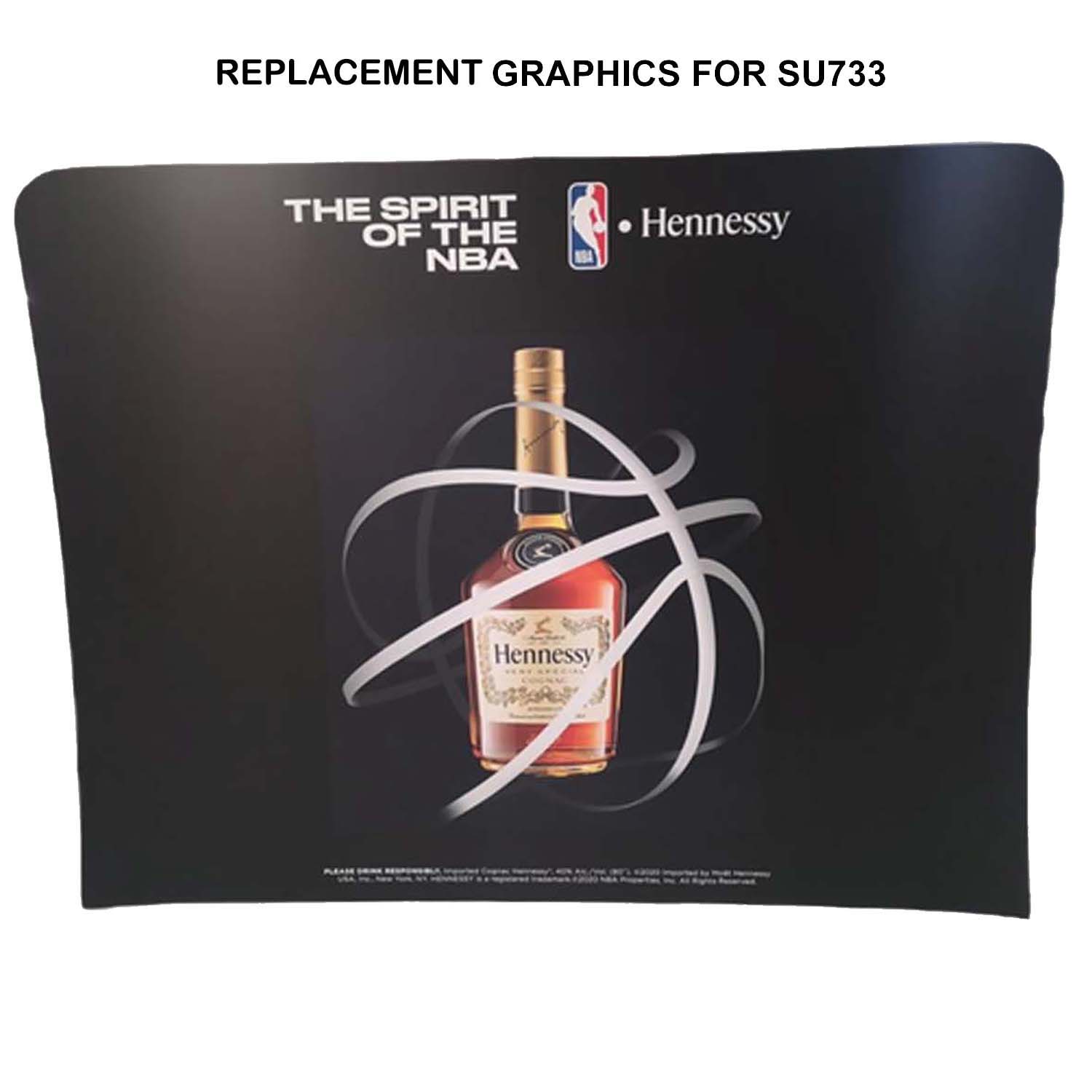 24 Hr Express - Replacement Graphics Double Sided 8'W x 8'H EuroFit Tension Fabric Slip on cover 4