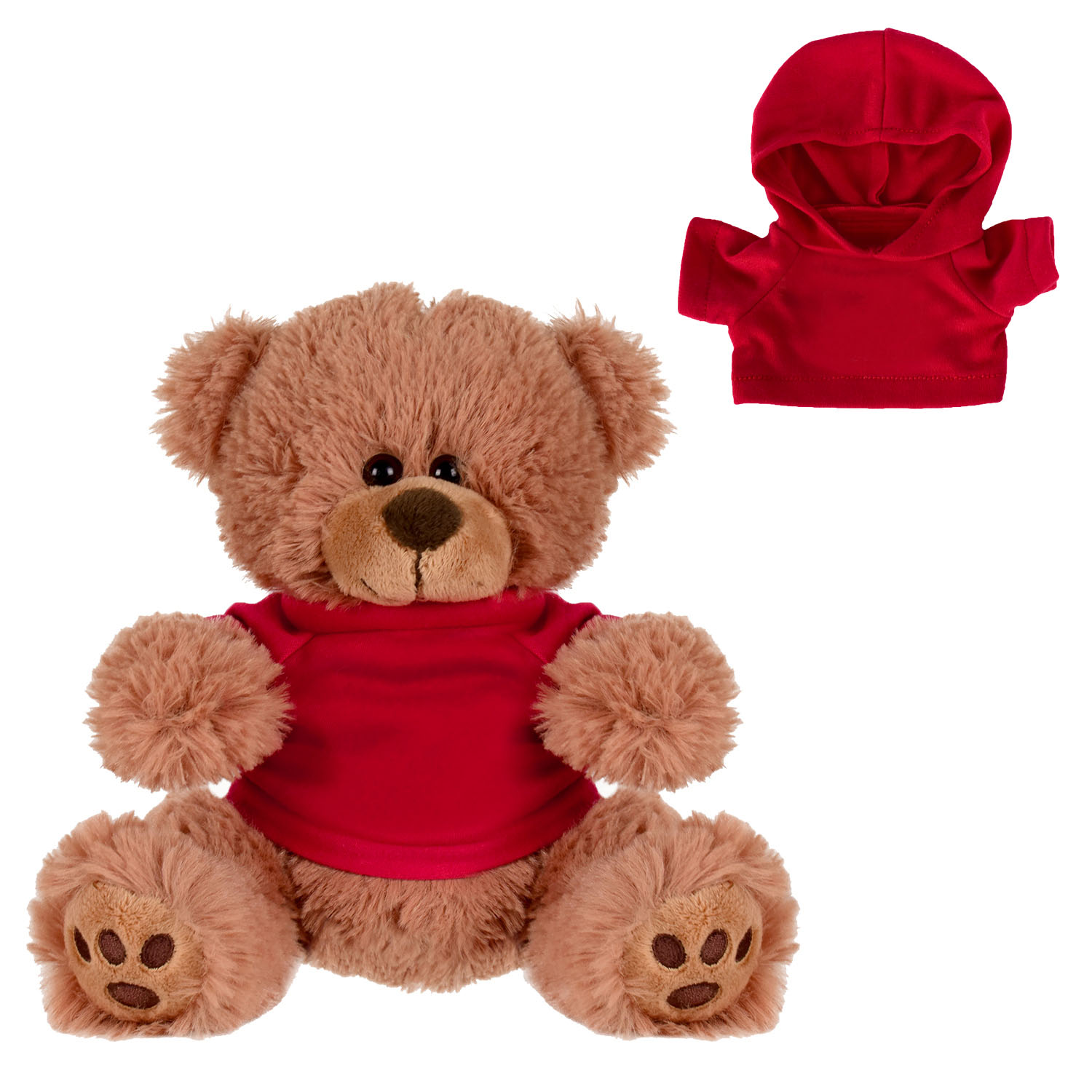 Plush Bear w/ Embroidered Paws and Hoodie 12