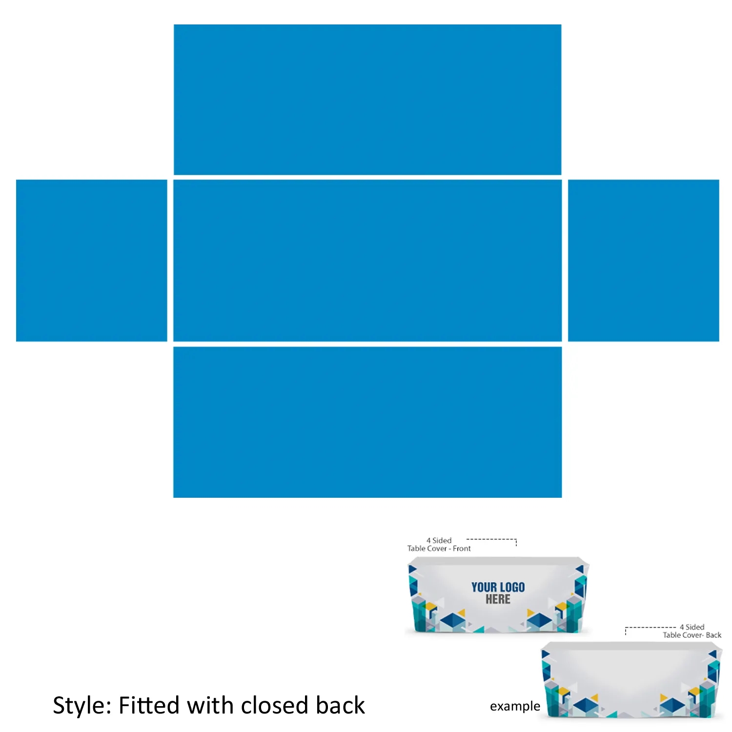 6ft Dye Sublimation Tablecloths (4-Sided/Fitted) 7